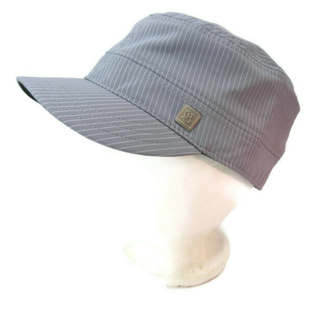 Brand A-Flex Grey Striped Cap Hat Size M/L